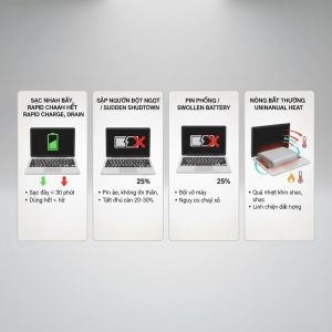 Dấu hiệu nhận biết pin đã yếu, nên thay cell pin