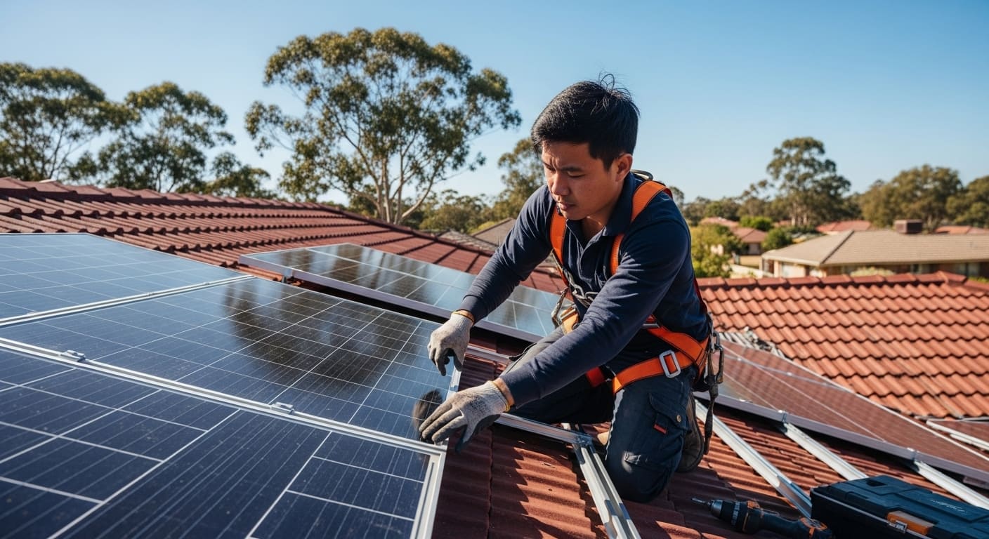 Hệ thống điện mặt trời trên mái nhà người dân Australia