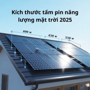 Kích thước tấm pin năng lượng mặt trời