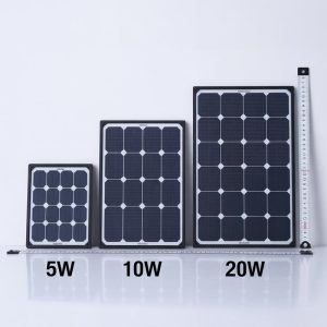 So-sánh-kích-thước-các-loại-pin-năng-lượng-mặt-trời-mini-5W,-10W,-20W