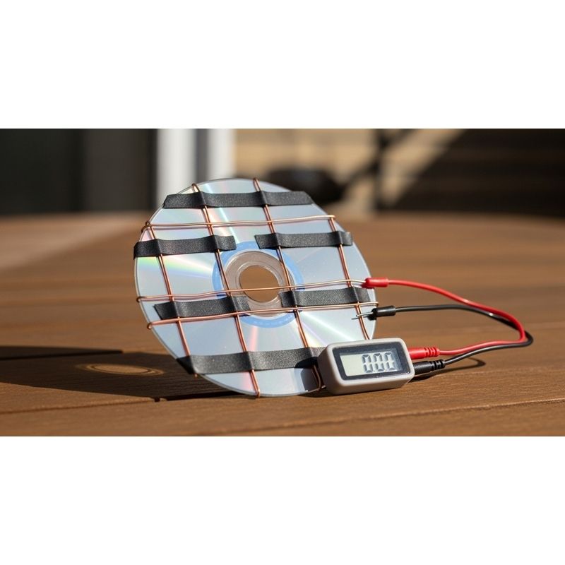 mô hình pin năng lượng mặt trời từ đĩa CD
