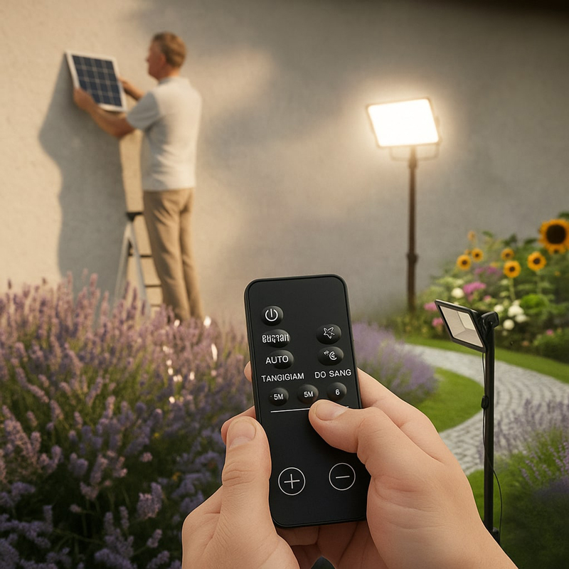 sử-dụng-remote-đèn-năng-lượng-mặt-trời