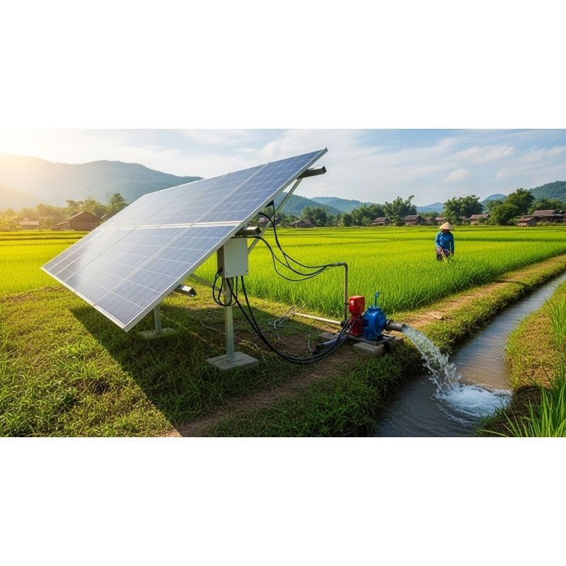 Mô hình tưới tiêu bằng điện mặt trời