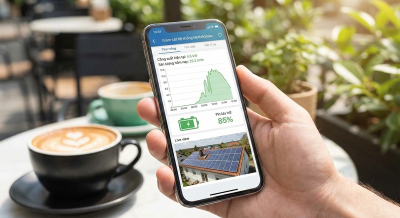 Giao diện giám sát thông minh giúp người dùng kiểm soát hệ thống mọi lúc mọi nơi.